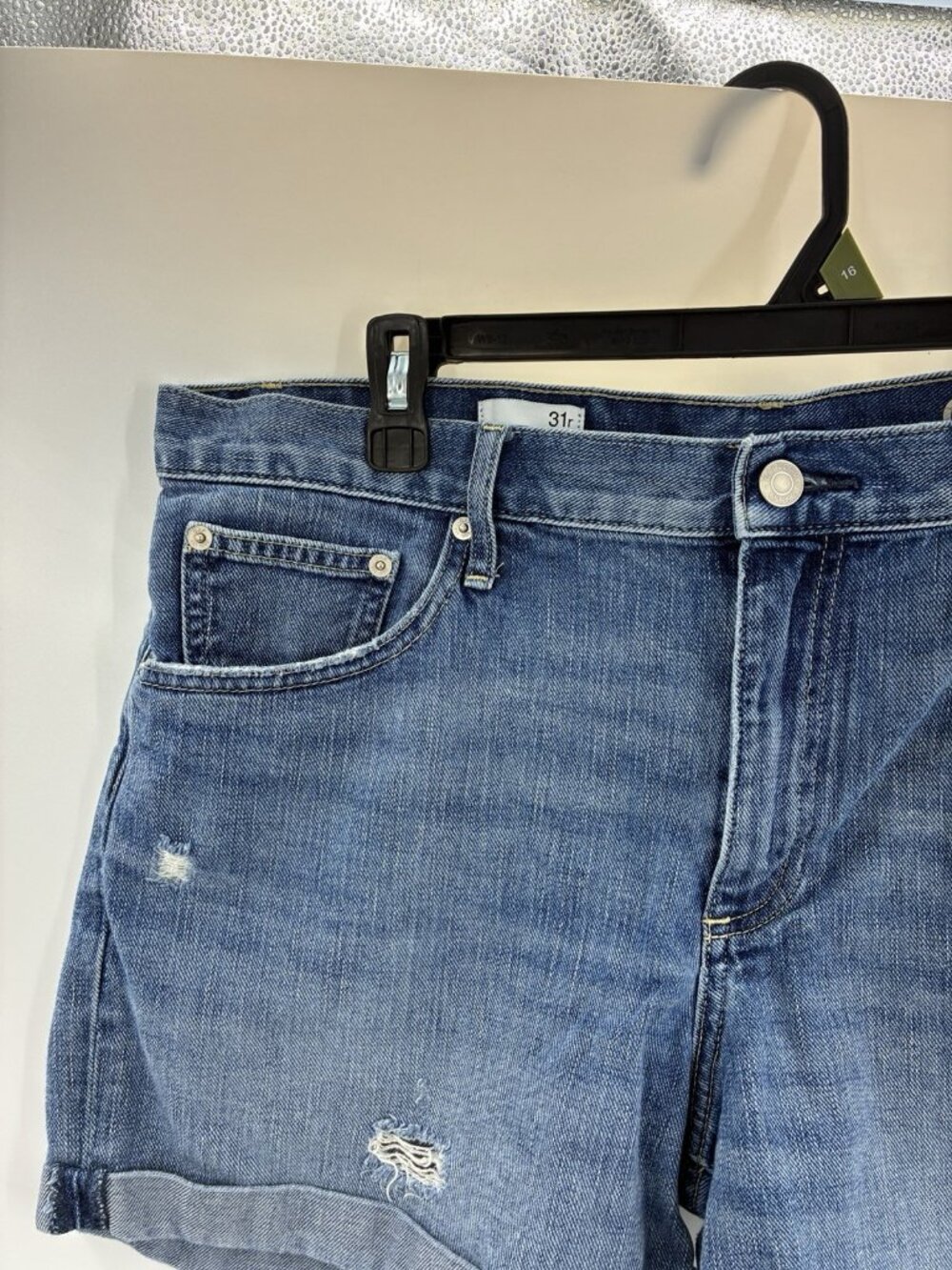 Gap 1969 Womens Sexy Boyfriend Denim Shorts Distressed Cuffed Size 31 - Picture 3 of 7